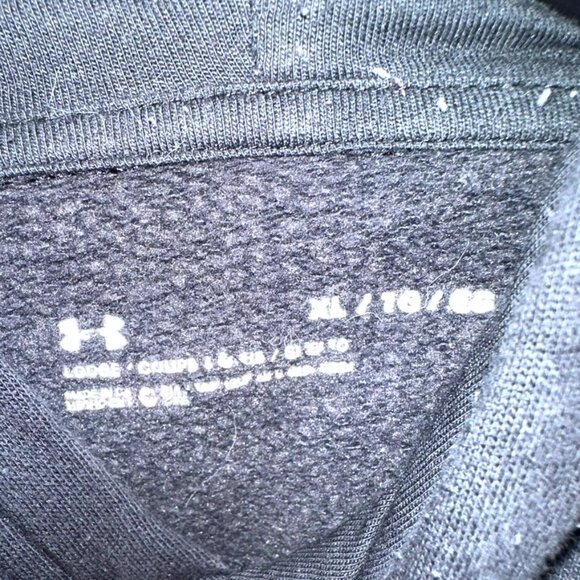 Under Armour Men’s XL Black Big Logo Hoodie Pullover Sweatshirt Athletic - Picture 3 of 4
